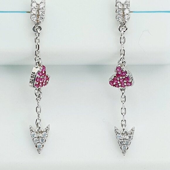 "925 Sterling Silver CZ Beautiful Earrings for Women, 1USPAR4254 - Picture 1 of 11